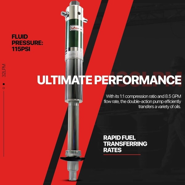 Lubeworks 8.5GPM-32LPM High Flow Rate Pneumatic Oil Transfer Pump TRI-GUL002 - main
